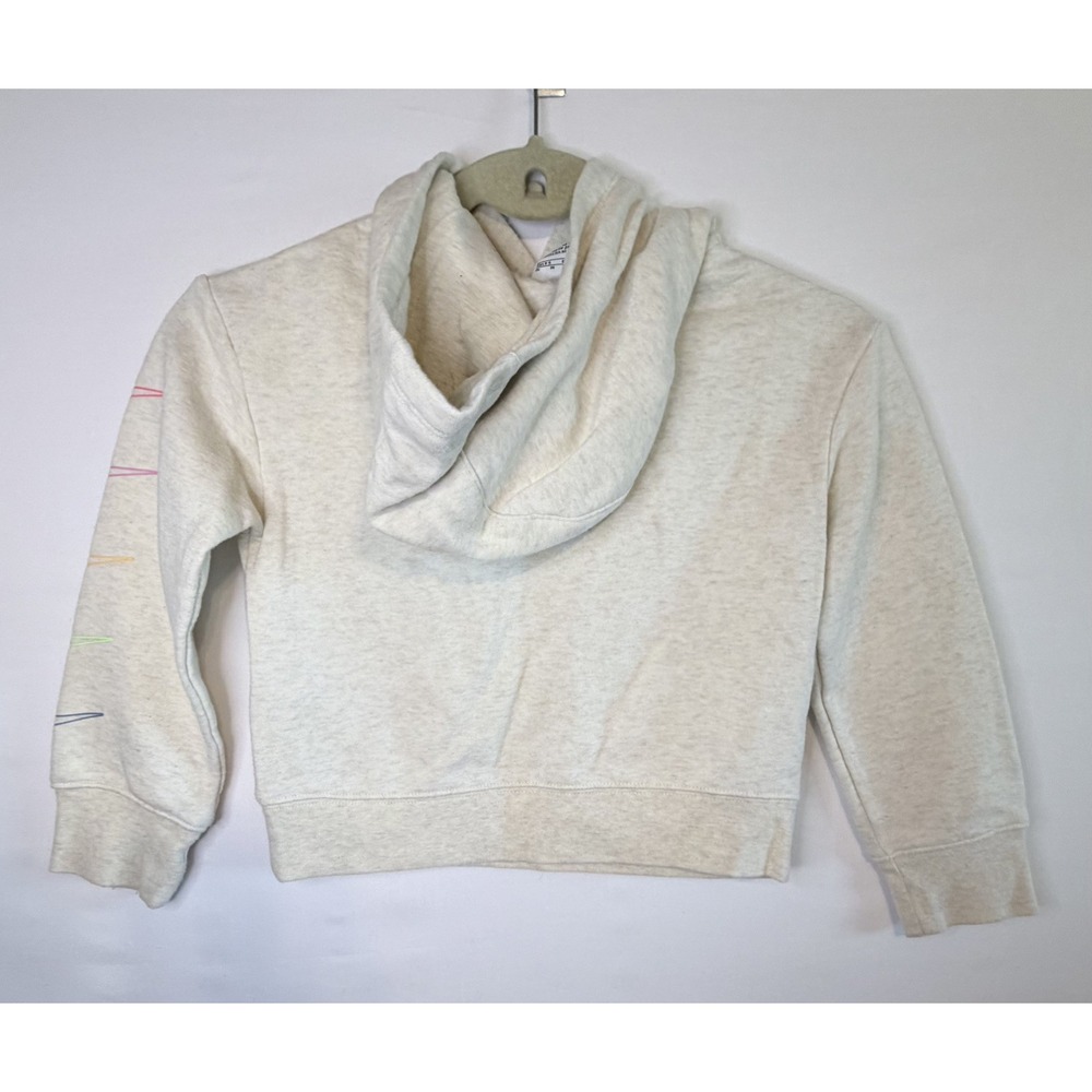 Nike Girls Gray Pullover Hoodie Size 6 Long Sleeve Graphic Print Logo - Picture 7 of 10